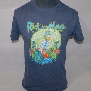 Adult Swim Rick and Morty Gray Graphic T Shirt Rick Sanchez Mens M